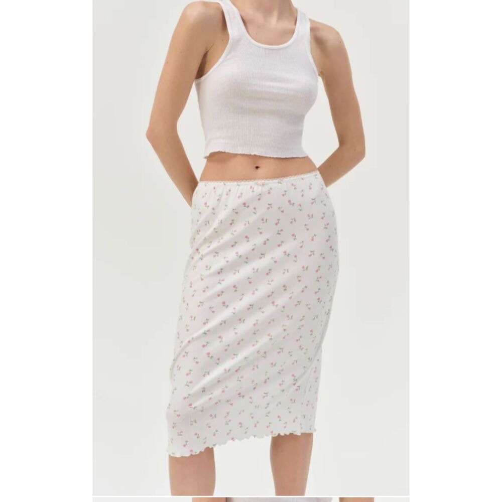 For Love & Lemons Elliana Flower Midi Skirt NWT